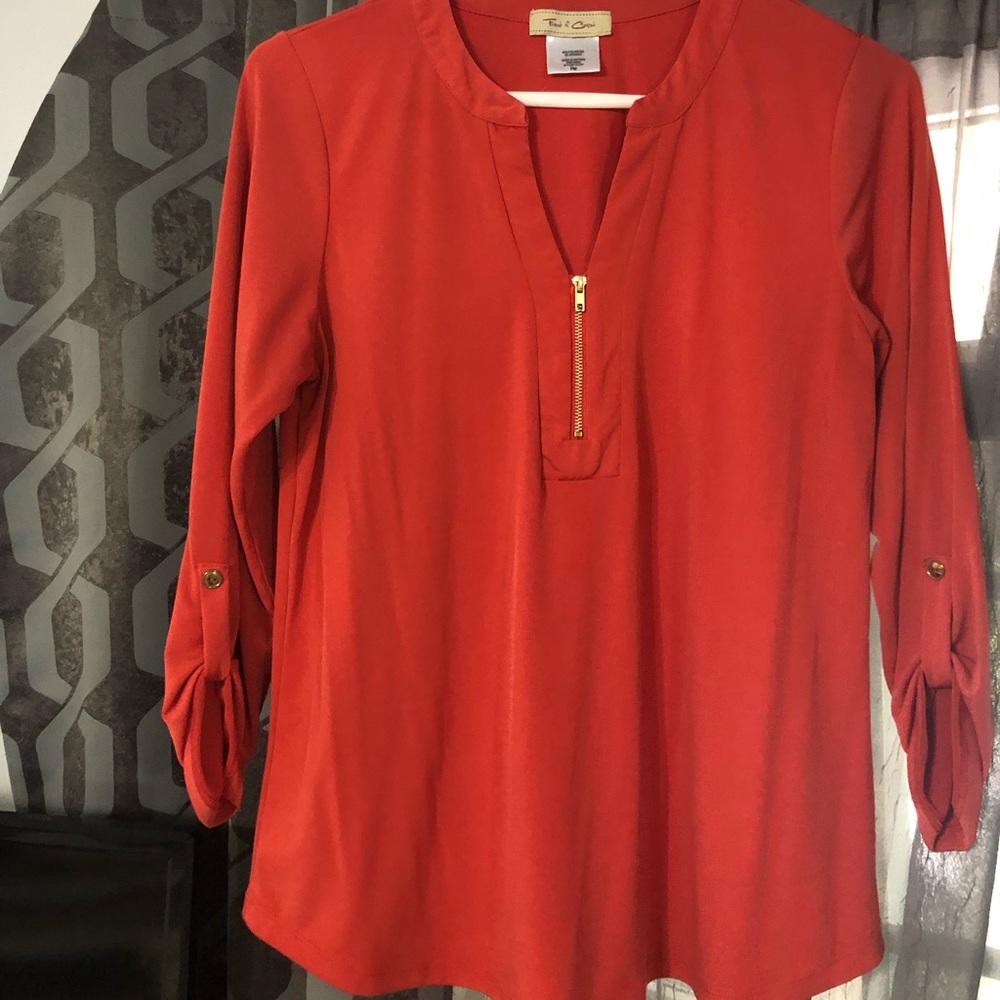 Orange petite medium shirt